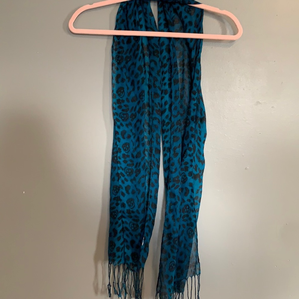 Cheetah Print with Skulls Scarf